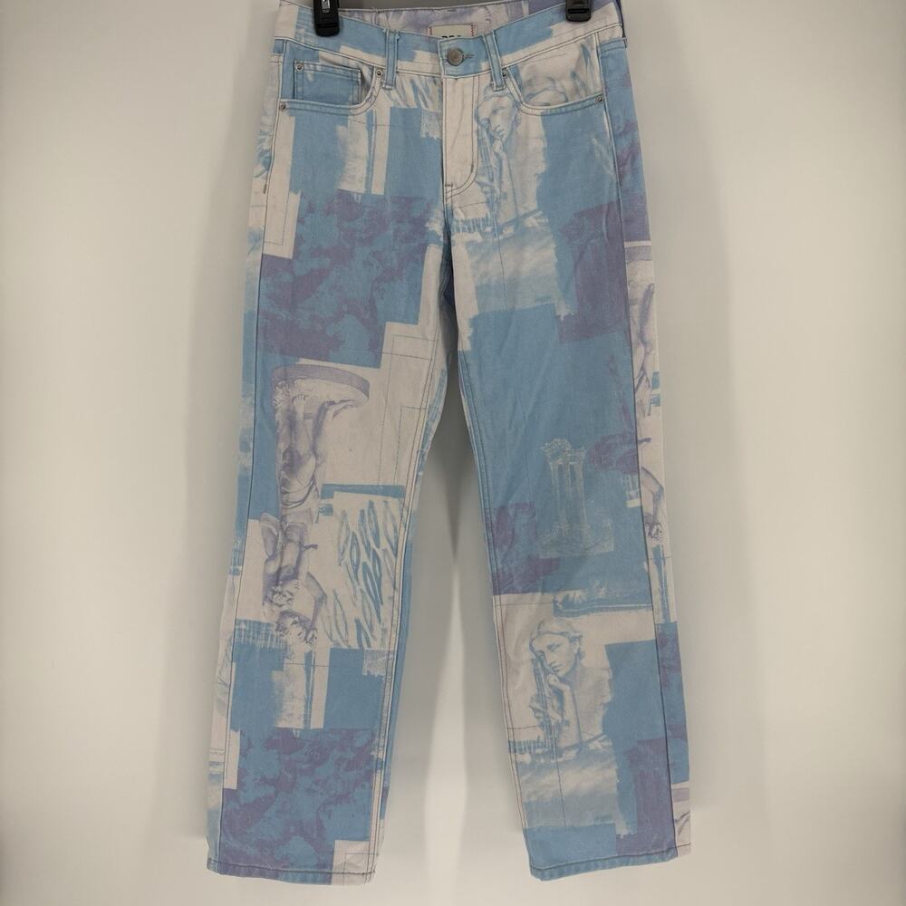 BDG Cowgirl Jeans Renaissance Print Straight Relaxed Jeans Womens Size 26